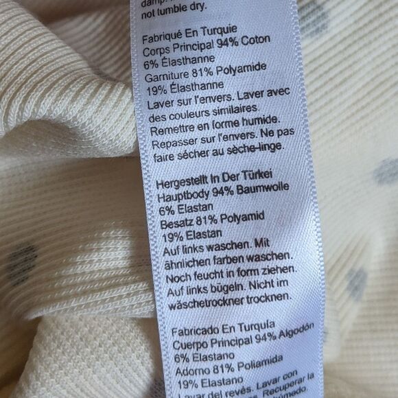 Topshop US Size 10 PolkaDot Scalloped Trim Cropped Square Neck Tank Top - Picture 5 of 6